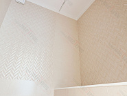 Матовый потолок в ванной со встроенным карнизом 4,6м2