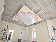 Двух уровневый парящий потолок с фотопечатью 44 м2